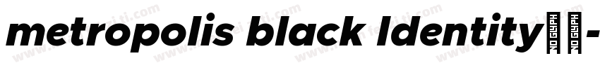 metropolis black Identity字体字体转换